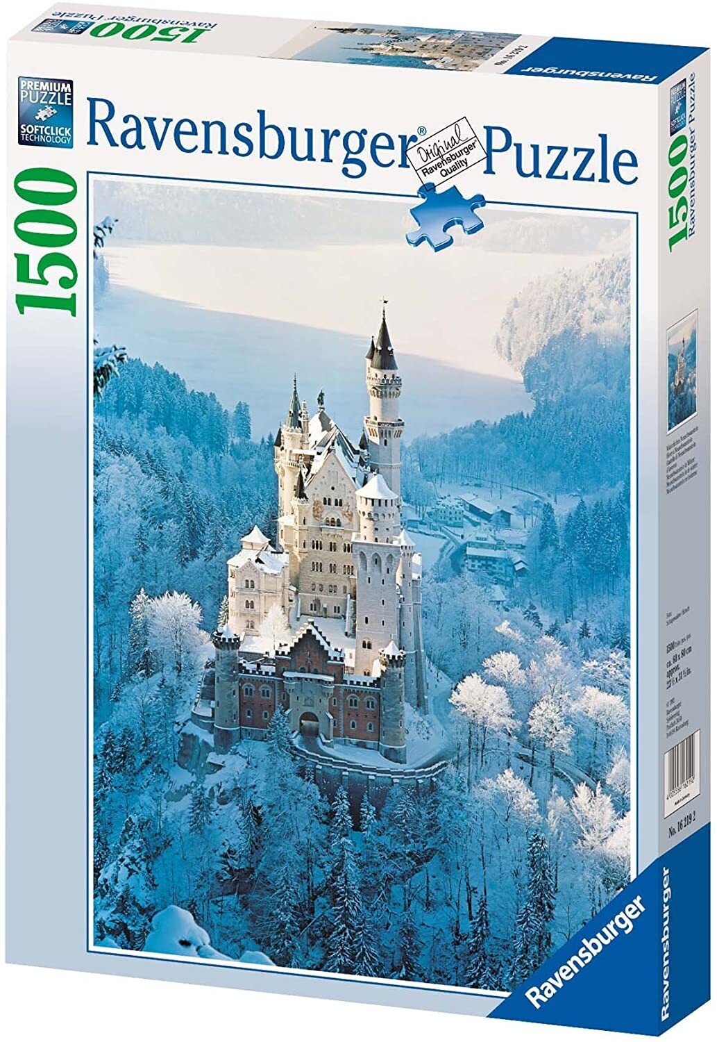 Ravensburger Neuschwanstein Castle in Winter - 1500 Piece Jigsaw