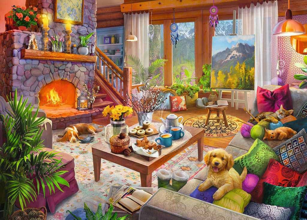 Ravensburger - Cozy Cabin 1000 Piece Jigsaw