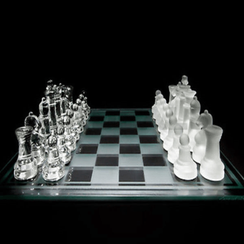 Chess Set Glass 35x35cm