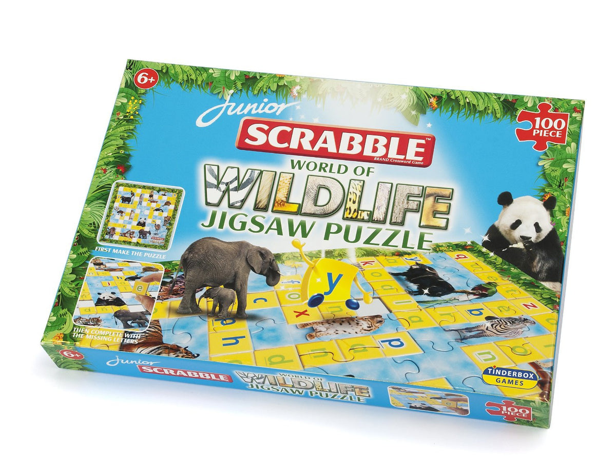 Scrabble Junior World Of Wildlife Jigsaw Puzzle Game