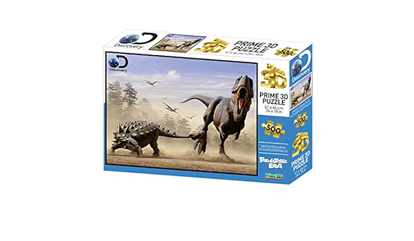 Prime 3d 500 Piece Jigsaw Daspletosaurus V Euoplocephalus
