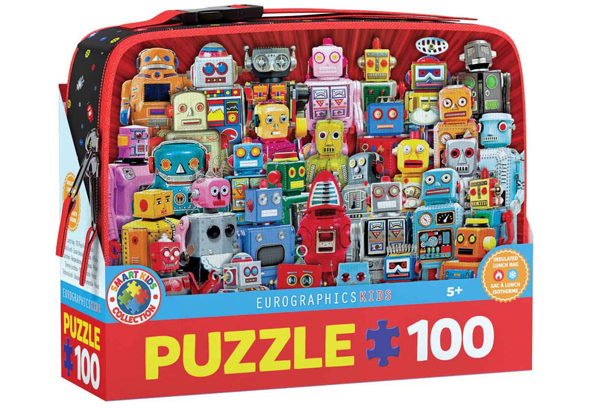 ROBOTS 100 Piece Jigsaw and Lunch Bag