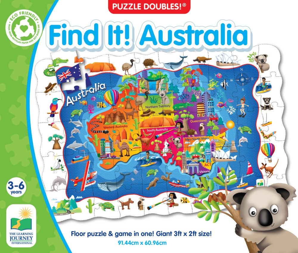 Find it! Australia Floor Puzzle &amp; Game 3ft x 2ft