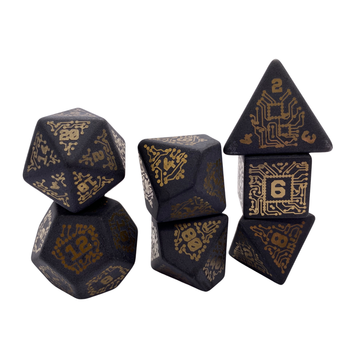 Level Up Dice - Gold Ionized Chip Obsidian