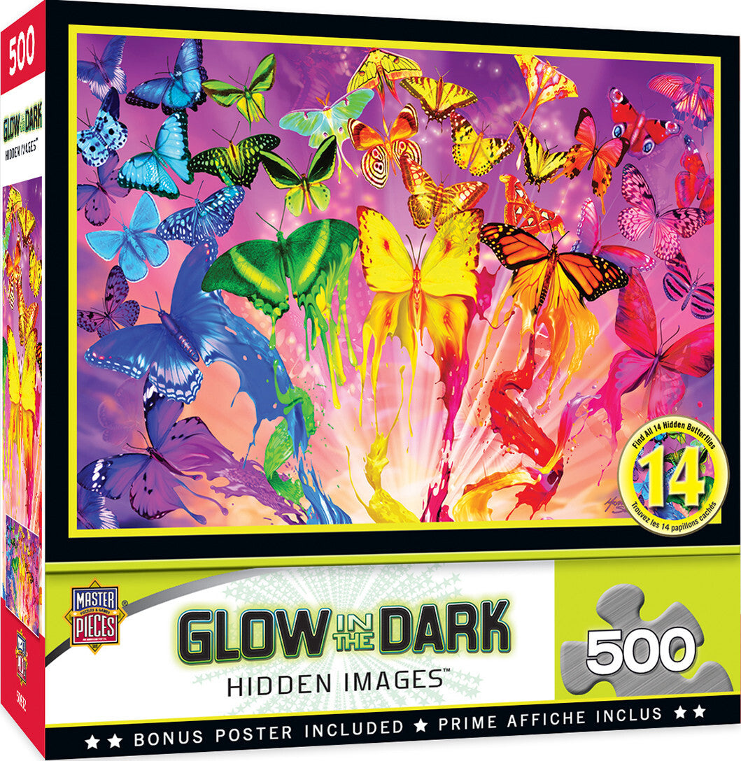 Masterpieces Hidden Image Glow Metamorphosis Puzzle 500 pieces
