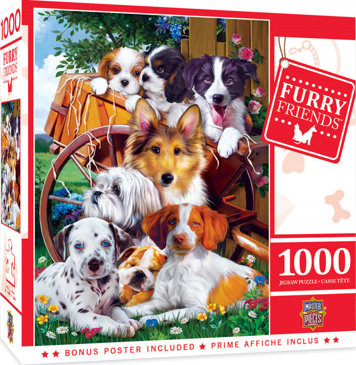 Masterpieces Furry Friends Ready for Work 1000 Piece Jigsaw