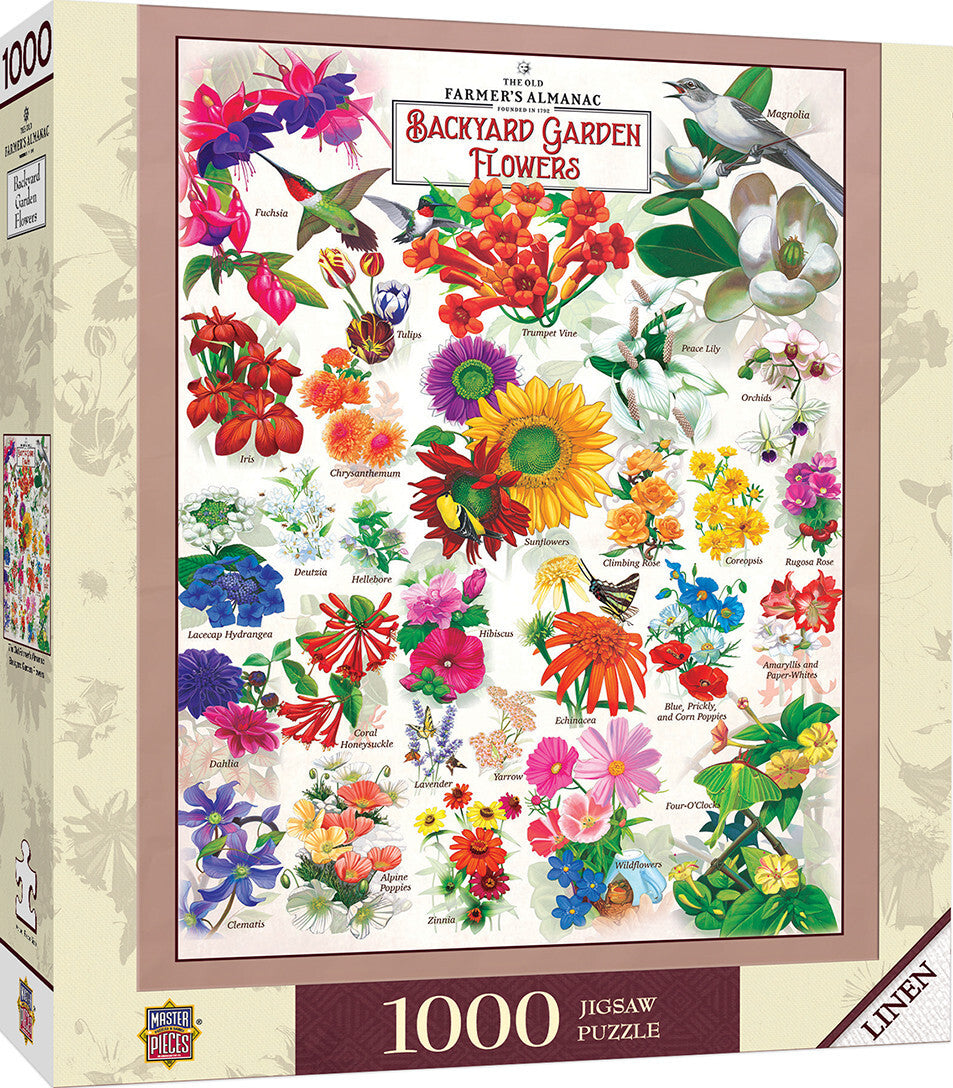 Masterpieces Farmers Almanac Garden Florals 1000 Piece Jigsaw