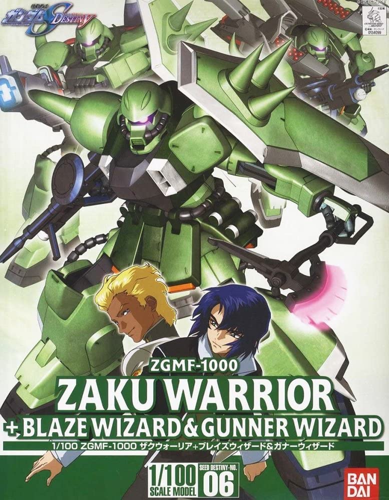 1/100 Zaku Warrior + Blaze Wizard &amp; Gunner Wizard