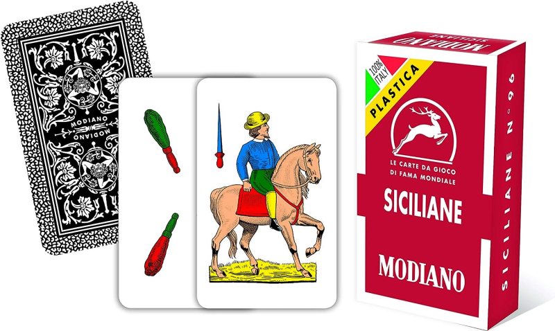 Modiano Siciliane Red 100% Plastic Cards