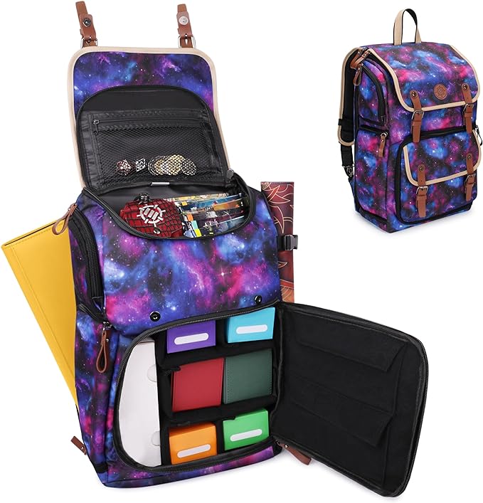 ENHANCE Designer Edition Full Size Trading Card Storage Box Backpack Galaxy