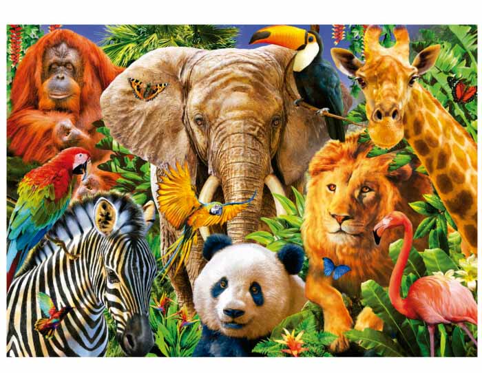 Educa - Wild Animal Collage 500 Piece Jigsaw