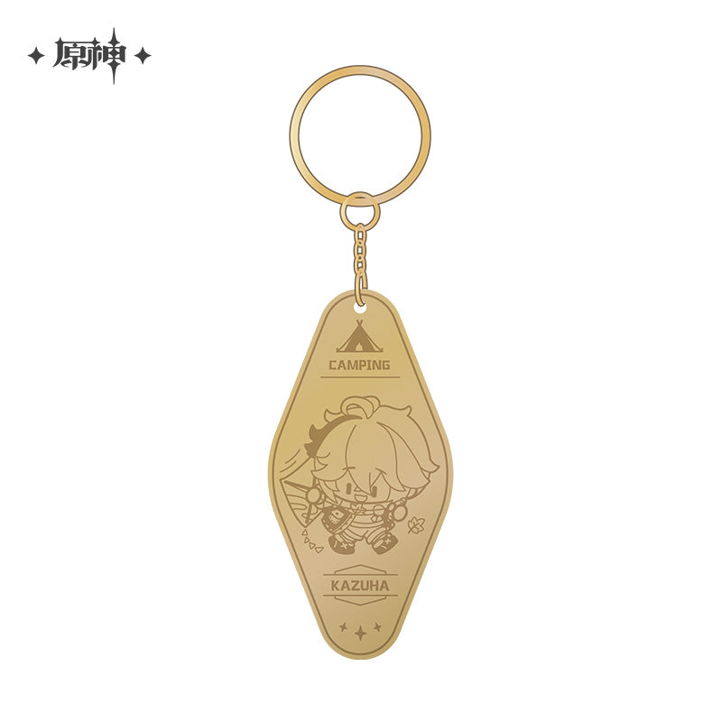 Genshin Impact Go Camping! Series Metal Keychain