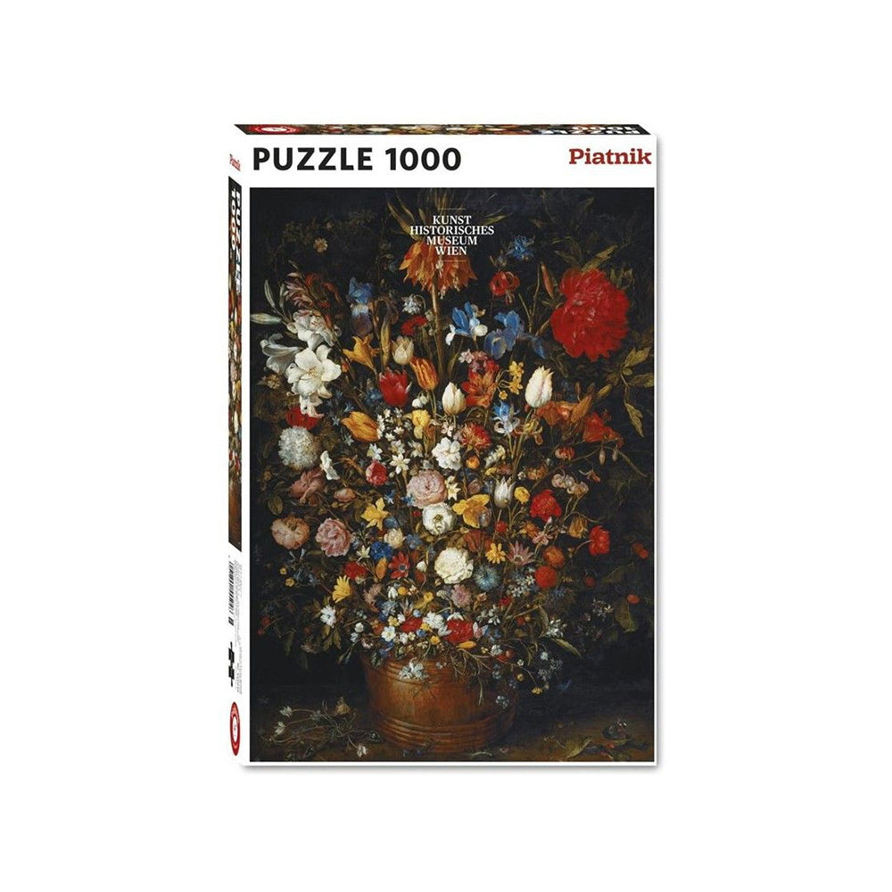 Piatnik Brueghel Flowers in Wood Vase 1000 Piece Jigsaw
