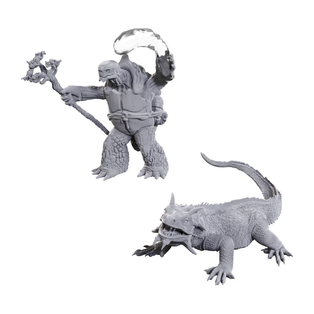 Dungeons &amp; Dragons Nolzurs Marvelous Miniatures: Tortle Druid &amp; Wild Shape Giant Lizard (Preorder)