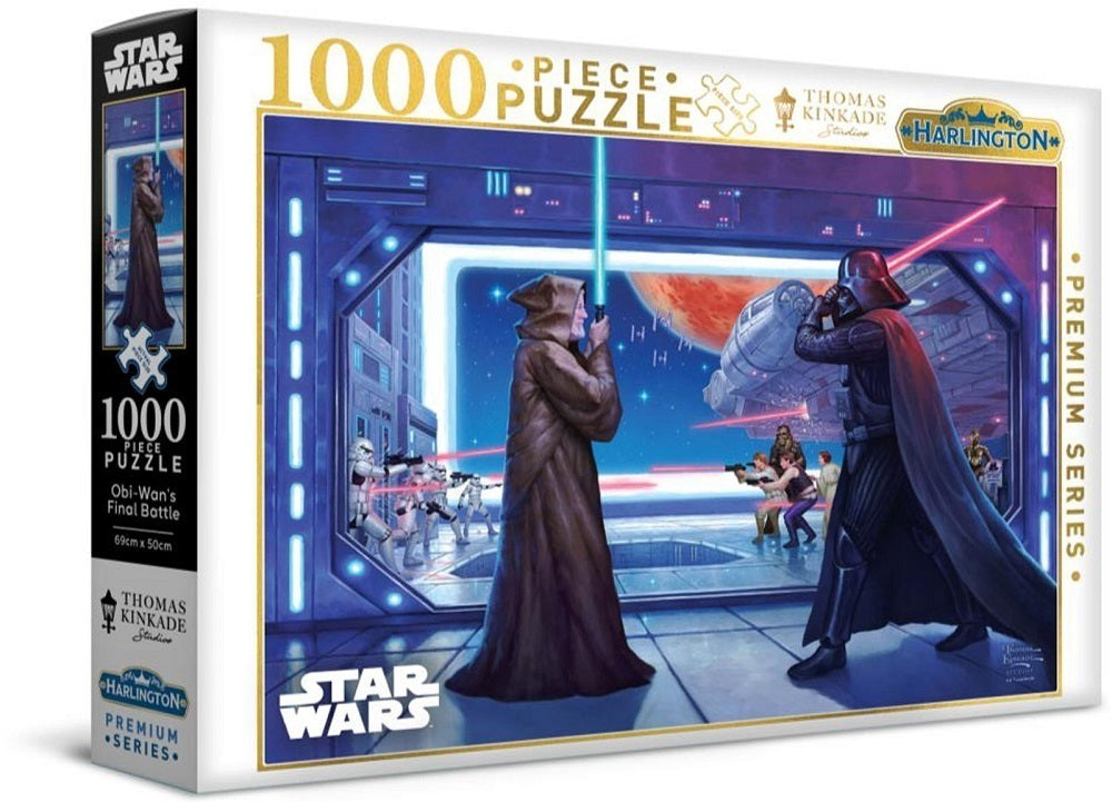 Harlington - Thomas Kinkade - Star Wars - Obi-Wans Final Battle 1000 Piece Jigsaw