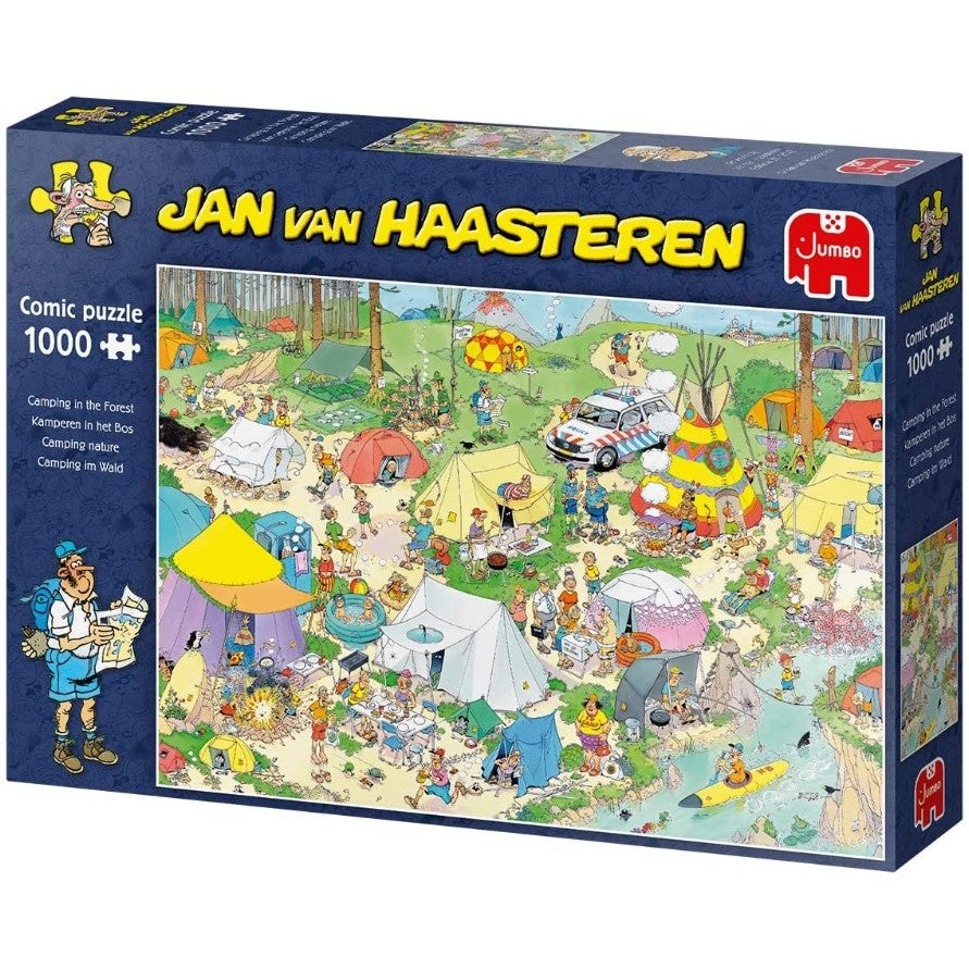 Jan Van Haasteren - Camping In The Forest 1000 Piece Jigsaw