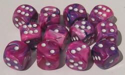 Chessex 16mm D6 Dice Block Festive Violet/White