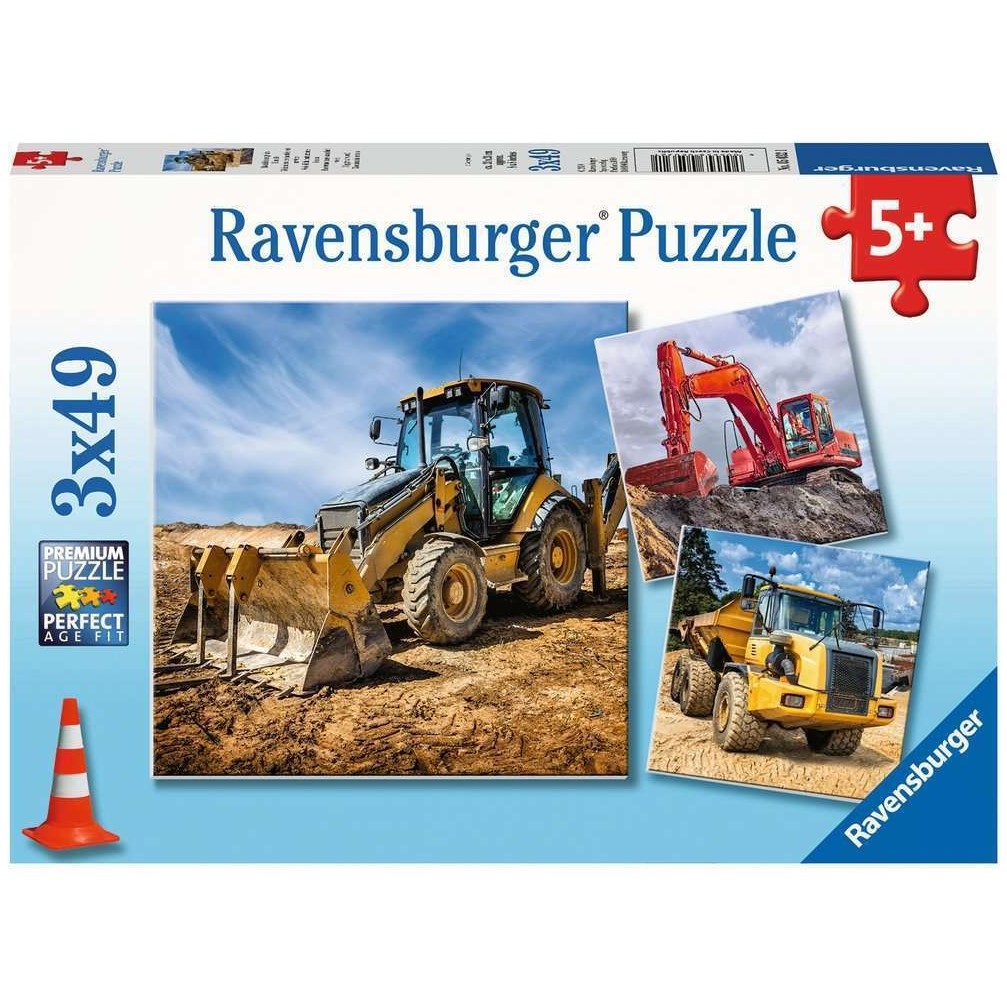 Ravensburger - Digger at Work - 3x49 Piece Jigsaw