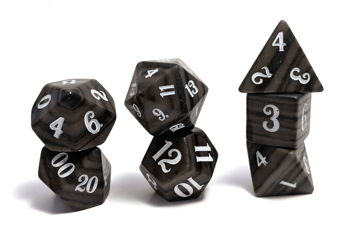 Level Up Dice - Raised Eramosa Marble (JD)