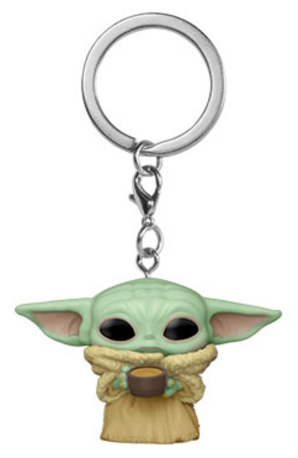 Star Wars: The Mandalorian - The Child with Cup Pocket Pop! Keychain (Preorder)