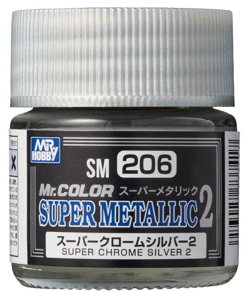 MR. Hobby Super Metallic 2 SM206 Super Chrome Silver 2 10ml