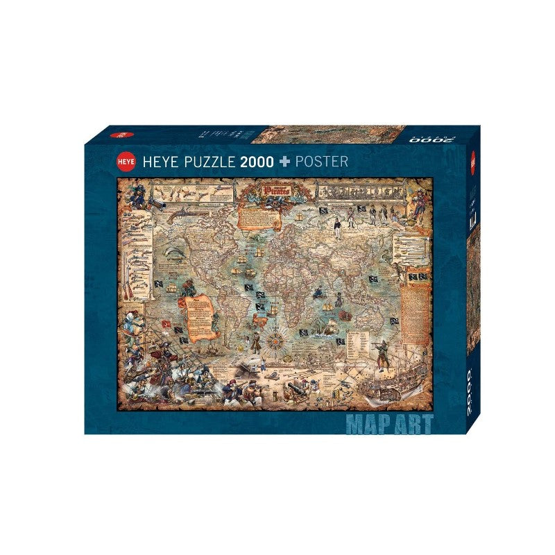 Heye - Map Art Pirate World 2000 Piece Jigsaw