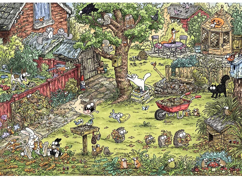 Heye Simons Cat Garden Adventures 1000 Piece Jigsaw
