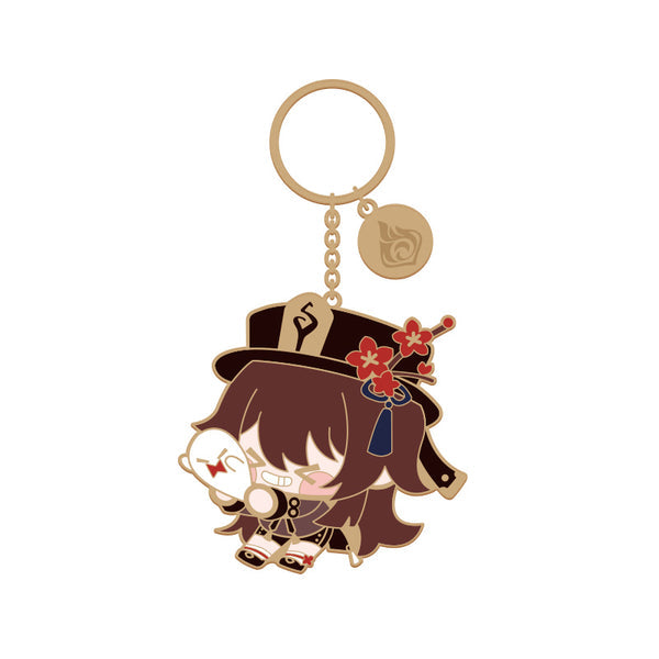 Genshin Impact Metallic Character Keychain - Hu Tao