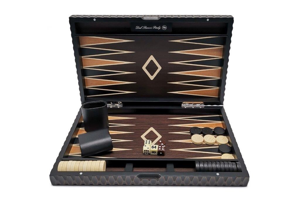 Dal Rossi Grey Backgammon 15 PU Leather