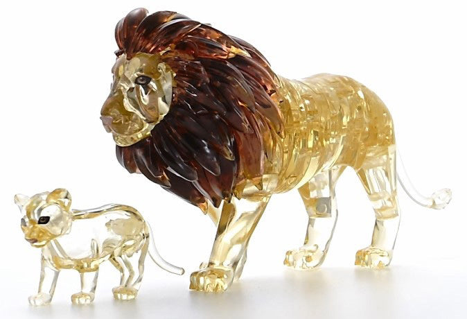 3D Lion &amp; Cub Crystal Puzzle