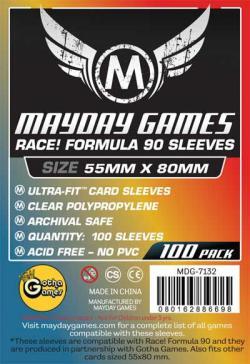 Mayday - Race! Formula 90 Card Sleeves 100 Pack - 55 X 80 MM