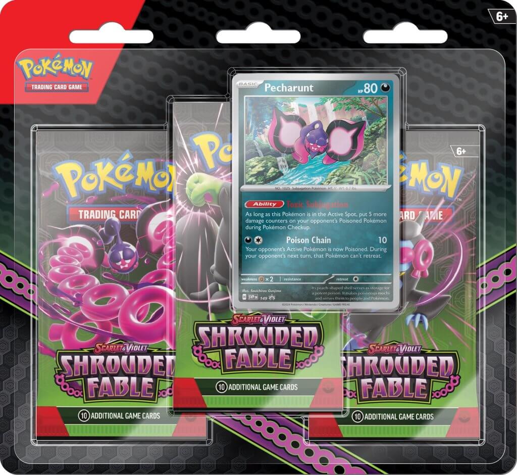 Pokemon TCG Scarlet &amp; Violet Shrouded Fable 3 Pack Blister