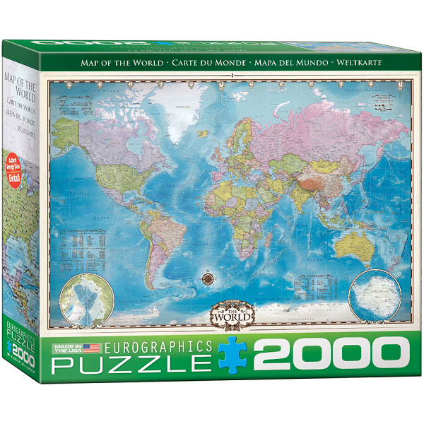 Eurographics Map Of The World 2000 Piece Jigsaw