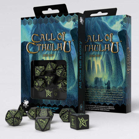 Q Workshop - Call of Cthulu - Glow in the Dark Dice Set