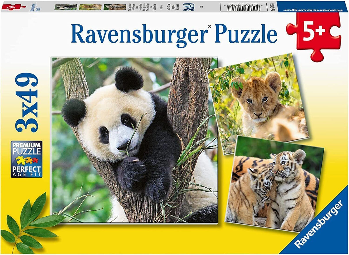 Ravensburger - Panda Lion and Tiger 3x49 Piece Jigsaw