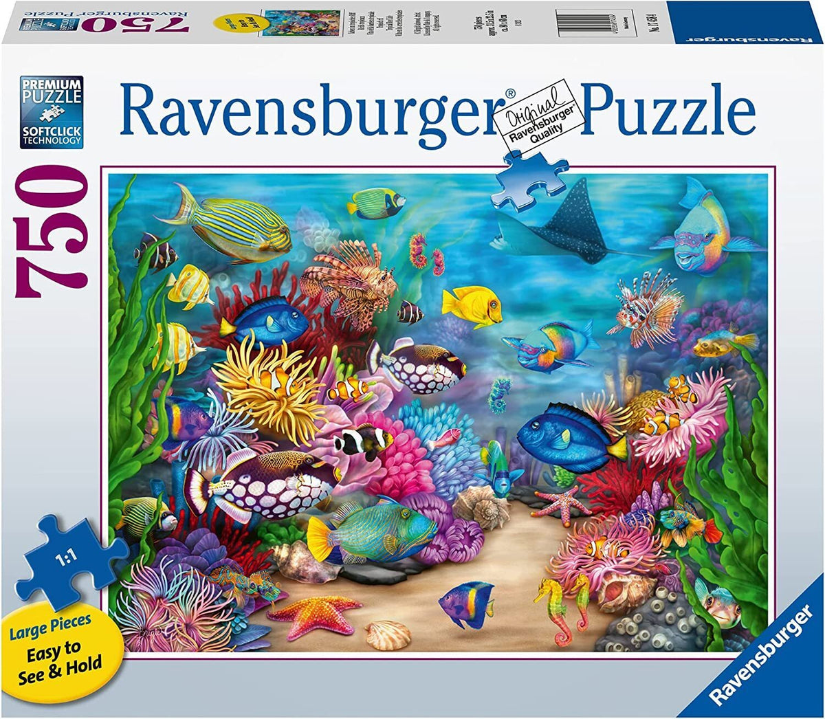 Ravensburger - Tropical Reef Life Large Format 750 Piece Jigsaw