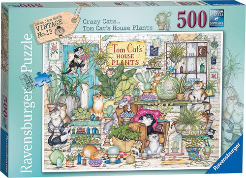 Ravensburger - Crazy Cats… Tom Cats House Plants 500 Piece Jigsaw
