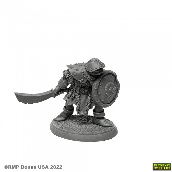 Reaper Dungeon Dwellers Orc Warrior of the Ragged Wound Tribe plastic