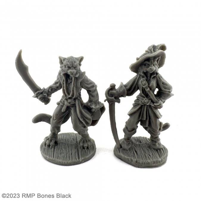 Reaper Bones Black Catfolk Buccaneer and Duelist