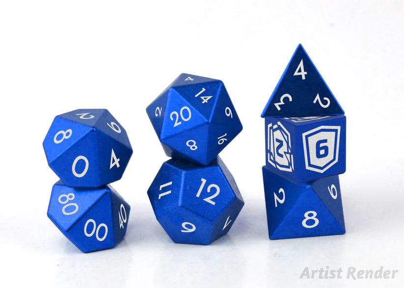 Level Up Dice - Hold The Line Aluminium Polyhedral Dice Set