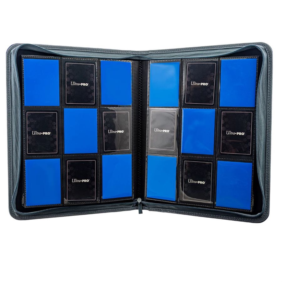 Ultra Pro Binder - Vivid 9 Pocket Zippered Pro Binder Deluxe Blue