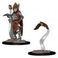 Wizkids Wardlings Rpg Figures Girl Fighter &amp; Hunting Falcon