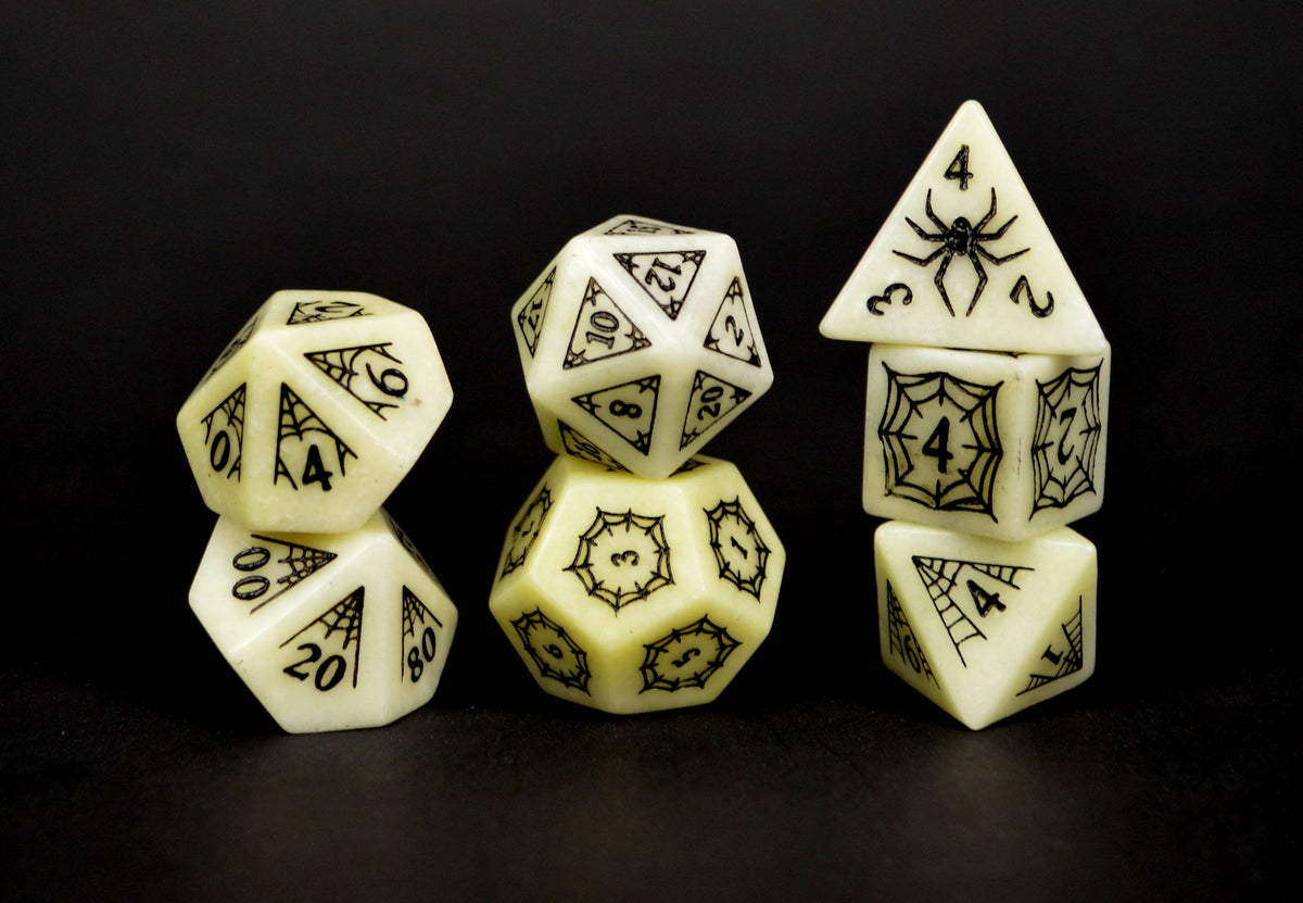 Level Up Dice - Widow Ivory Jade