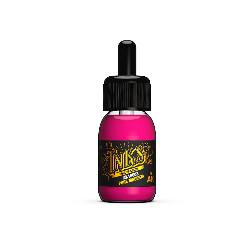 AK Interactive - The Inks - Pure Magenta 30ml (Preorder)
