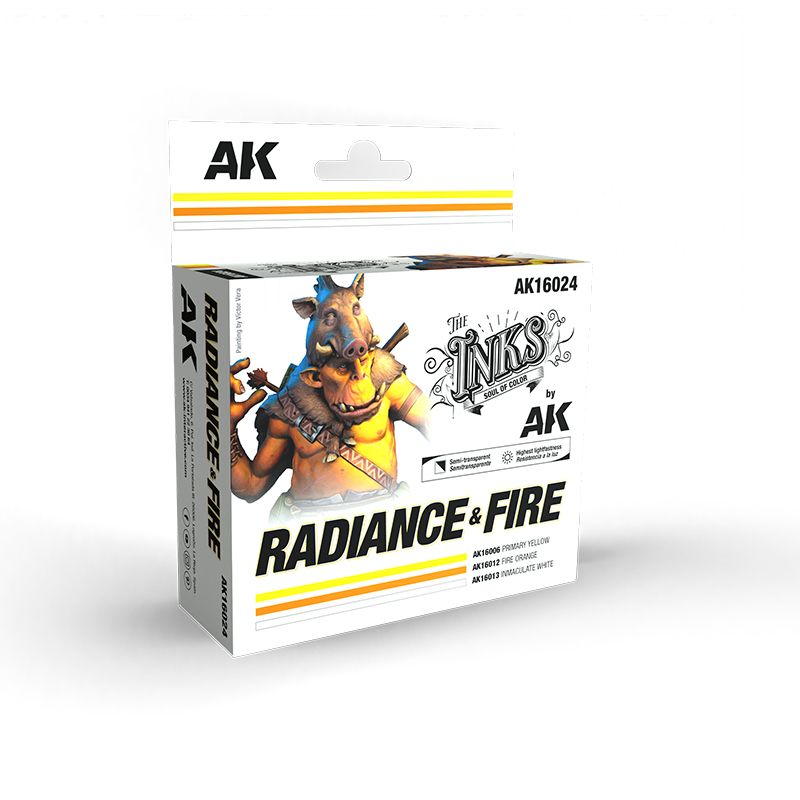 AK Interactive - The Inks - Radiance &amp; Fire Set