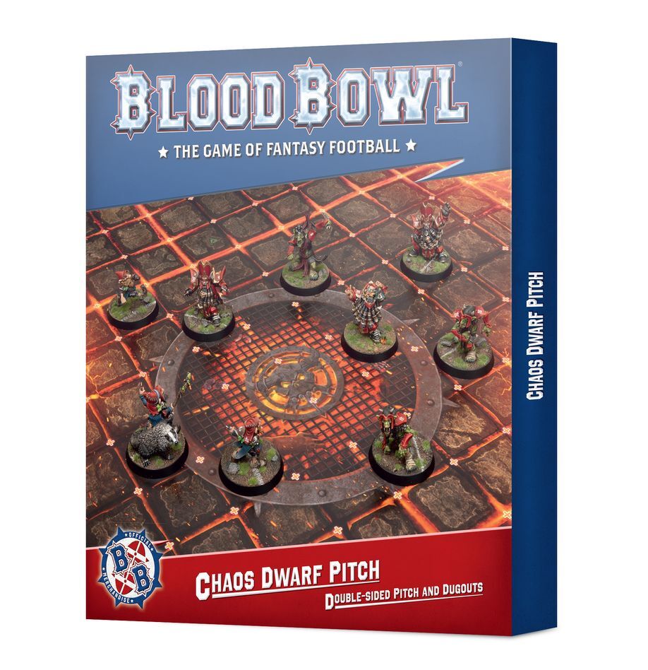 Blood Bowl - Chaos Dwarf Team Pitch &amp; Dugouts (202-46)