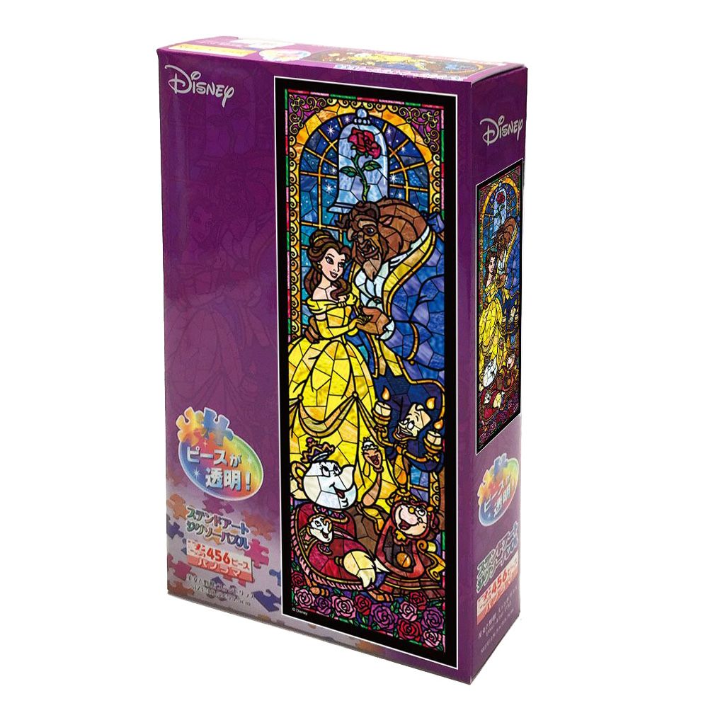 Tenyo Disney Beauty &amp; The Beast Stained Glass Puzzle 456 Piece Jigsaw