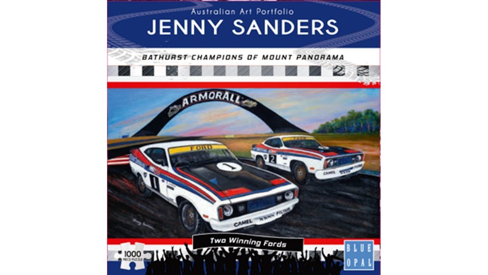 Blue Opal - Jenny Sanders - Bathurst Champions Of Mount Panorama - Two Winning Fords 1000 Piece Jigsaw