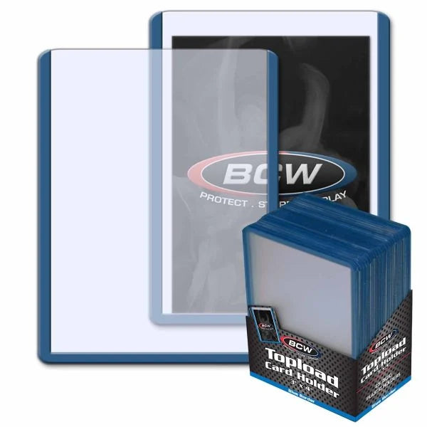 BCW Topload Card Holder Border Blue
