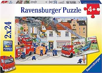 Ravensburger - Busy Fire Brigade - 2x24 Piece Jigsaw